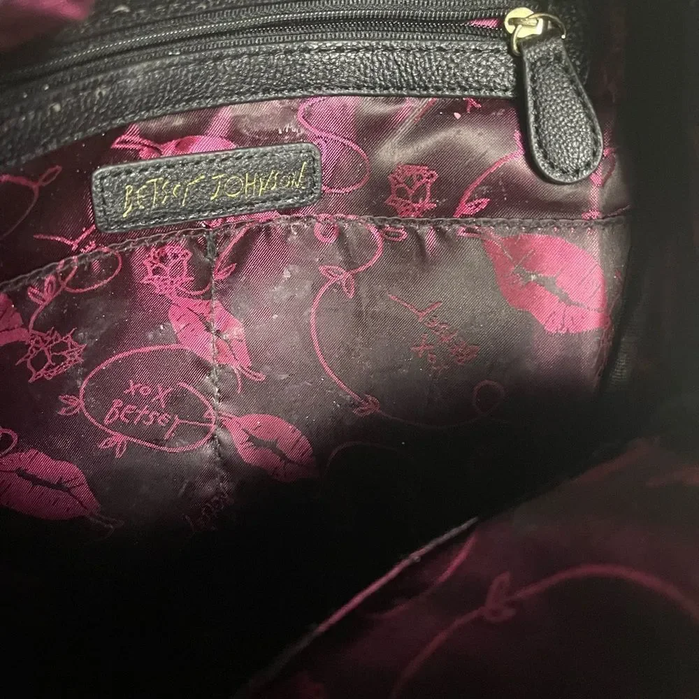 BETSEY JOHNSON BACKPACK BONE BLUSH PINK FLORAL hand bag